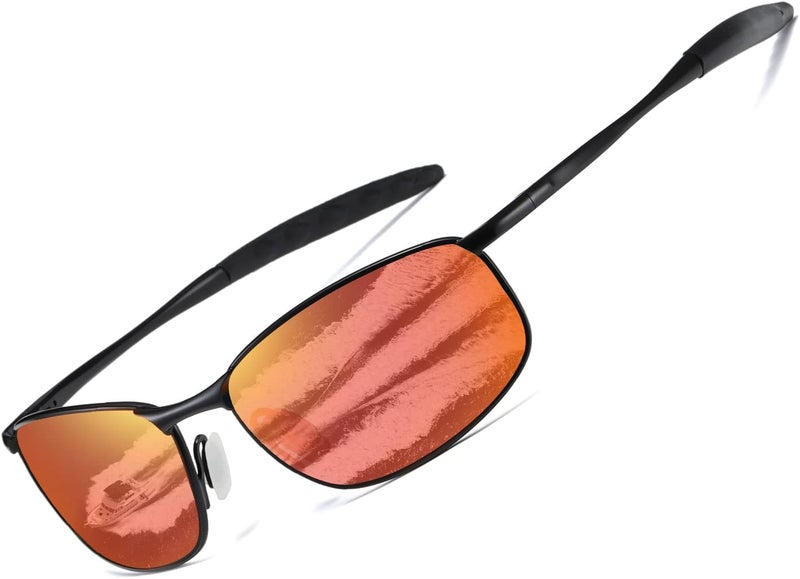 AEVOGUE Polarized Sunglasses For Men Rectangle Metal Frame Retro Sun Glasses AE0395 - Image 1